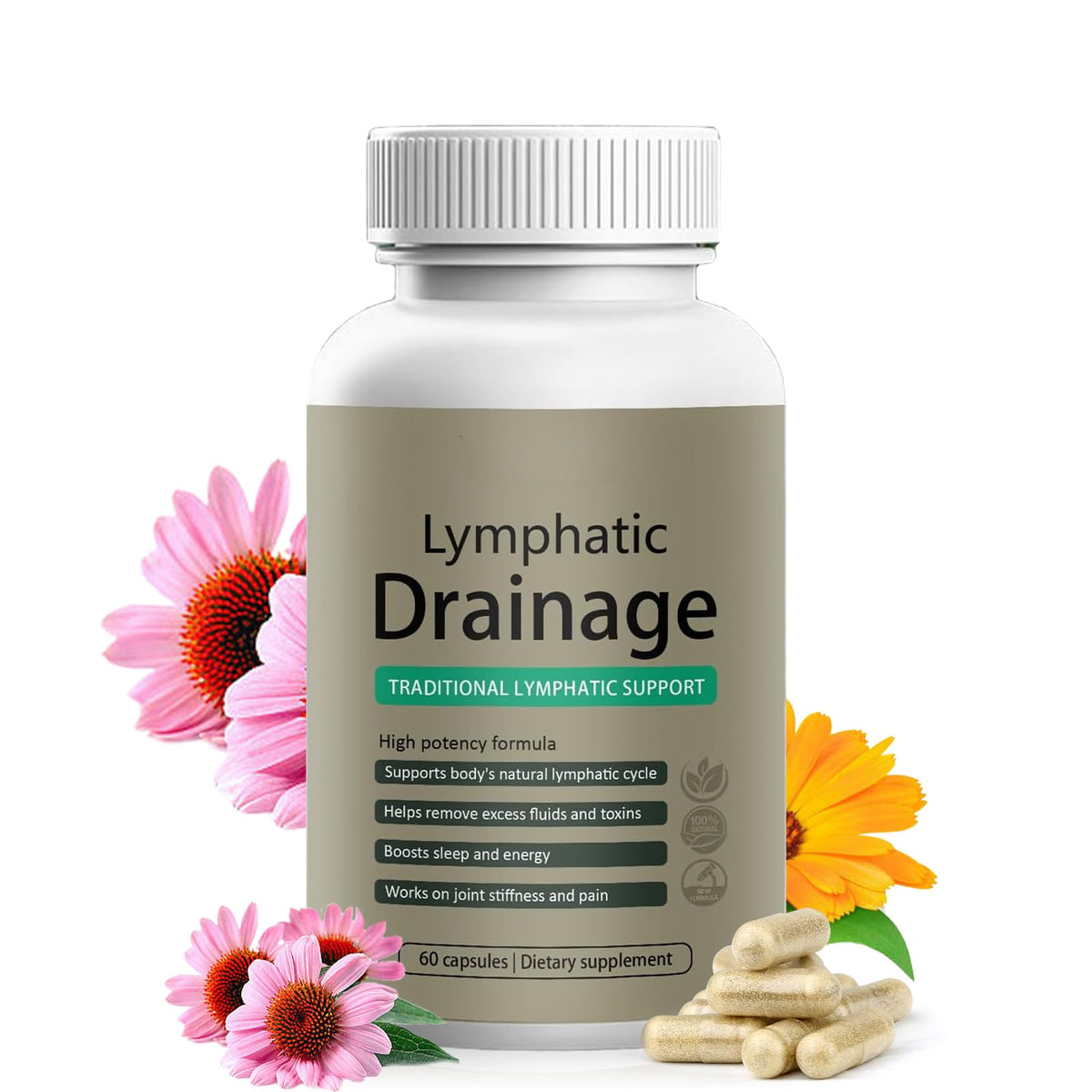 MUPUFU Lymphatic Drainage Capsules bottle front view