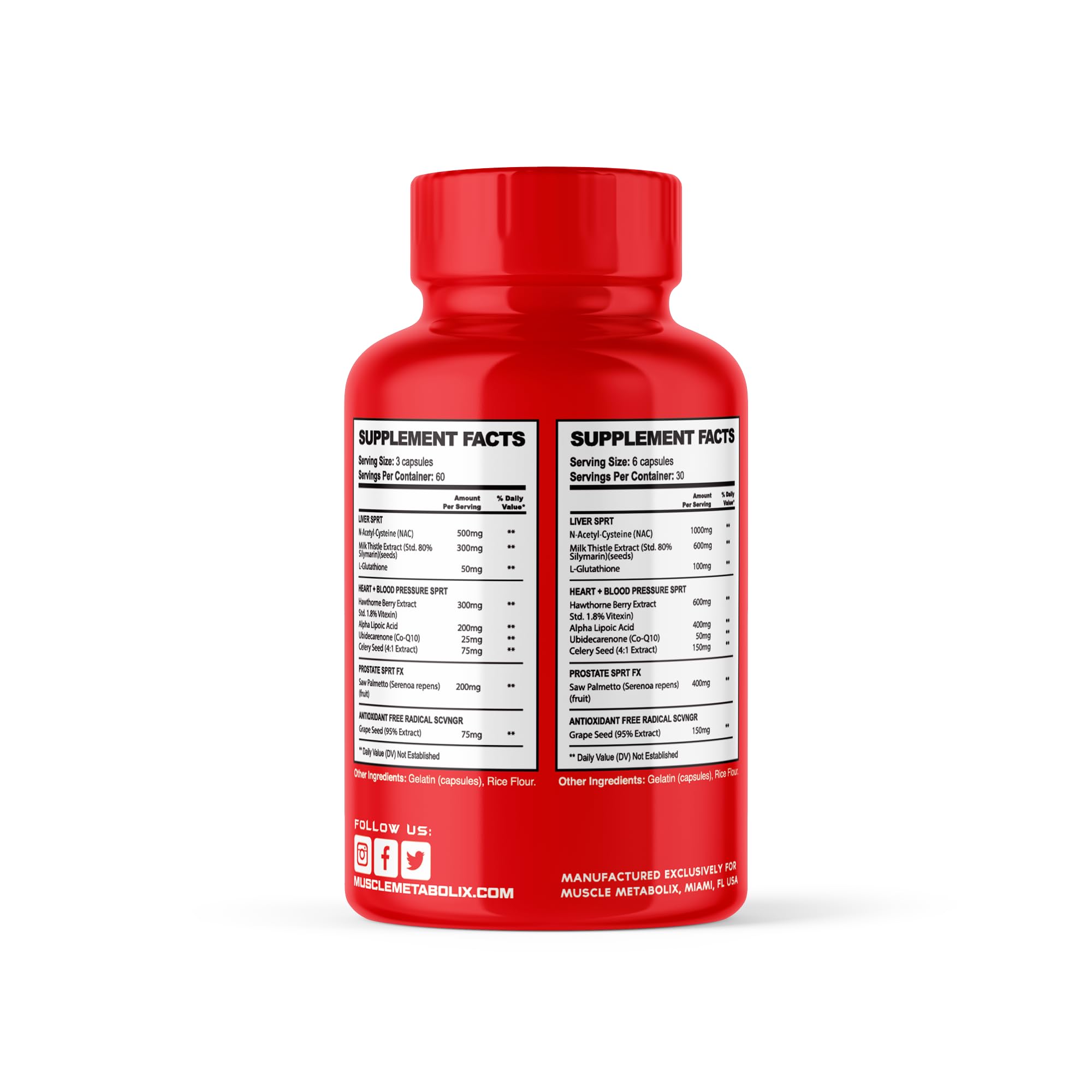 Muscle a balanced routine Saw Palmetto Supplement 200mg side view