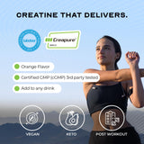Muscle Feast Creapure Creatine Monohydrate 4300mg in a glass