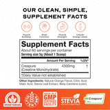 Muscle Feast Creapure Creatine Monohydrate 4300mg side view
