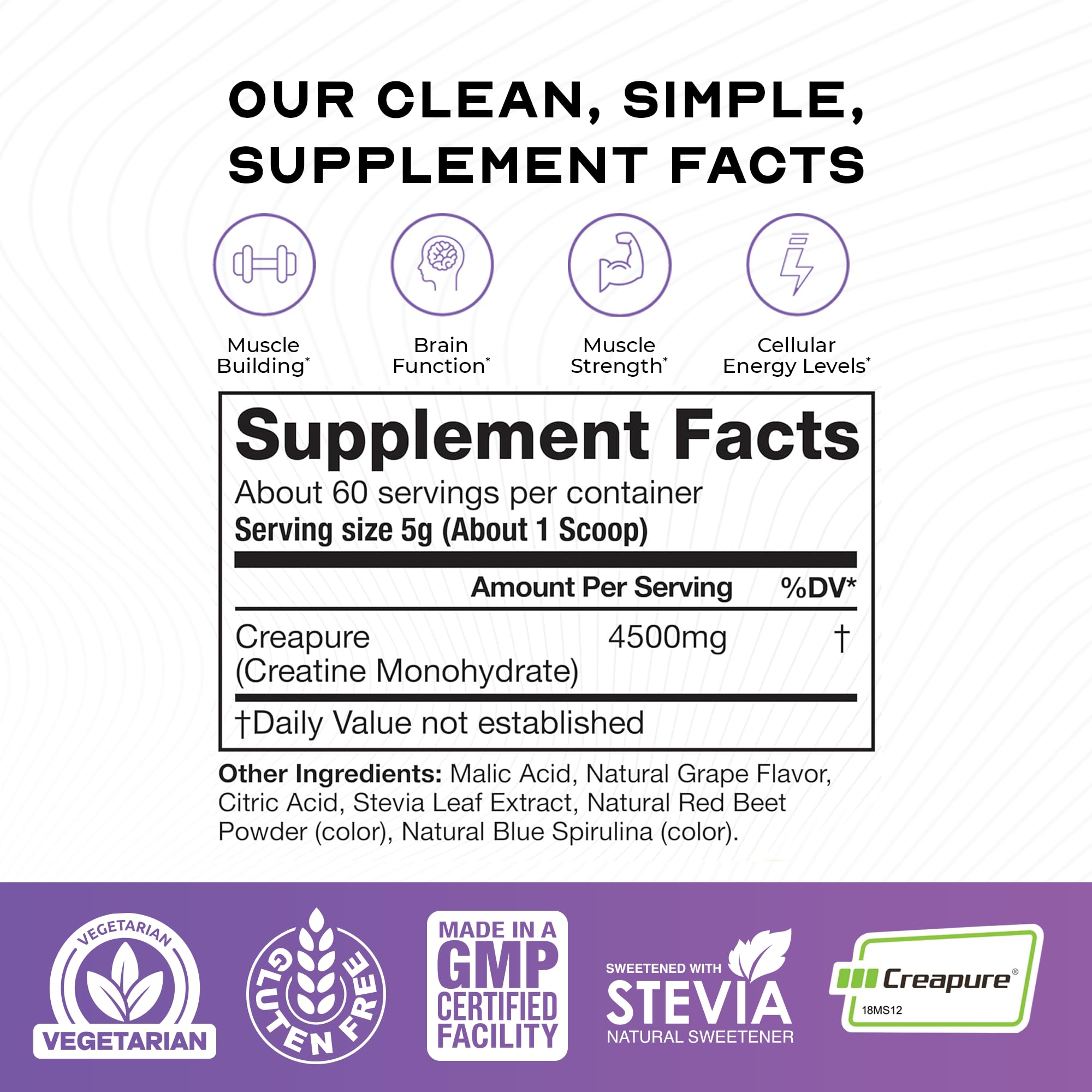 Muscle Feast Creapure Creatine Monohydrate 4500mg packaging