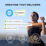 Muscle Feast Creapure Creatine Monohydrate mixed in water