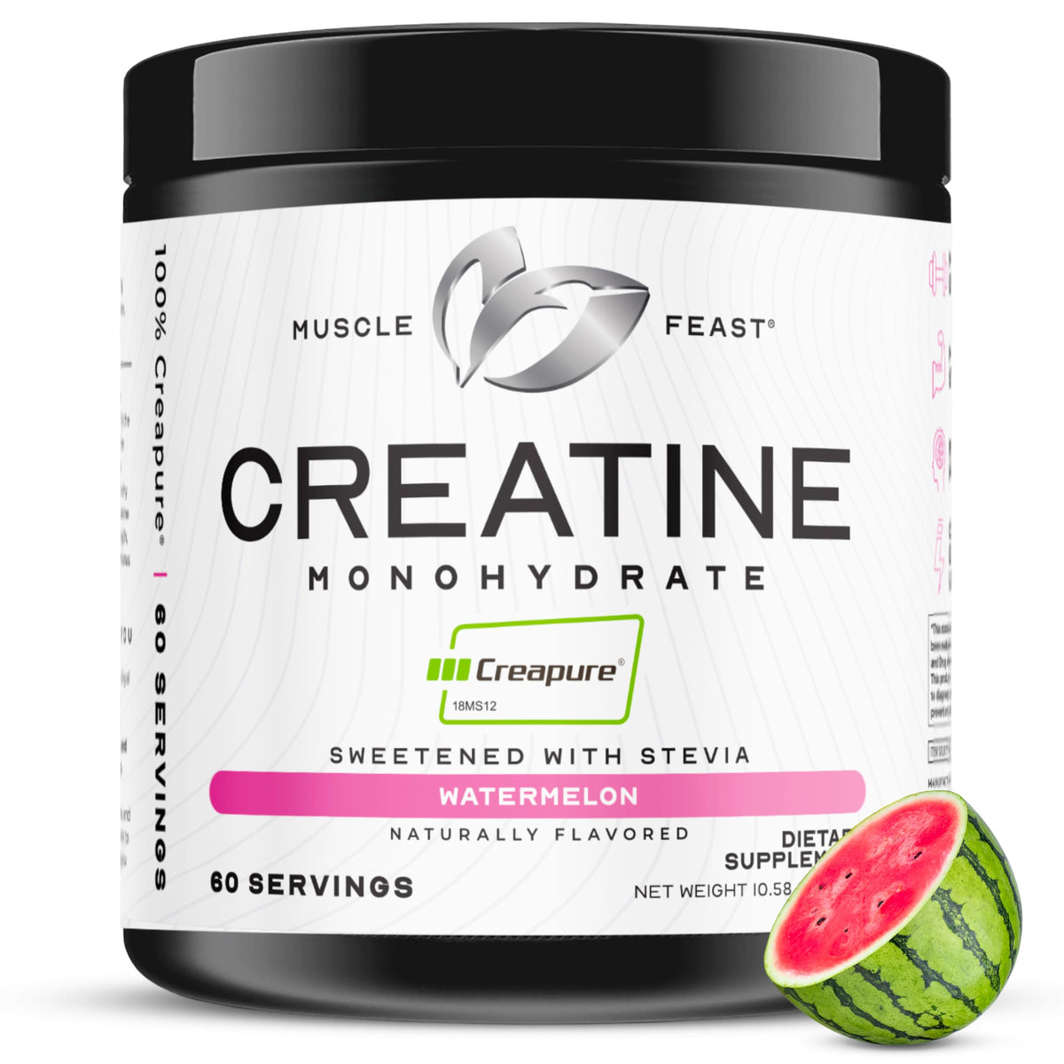 Muscle Feast Creapure Creatine Monohydrate Powder front view