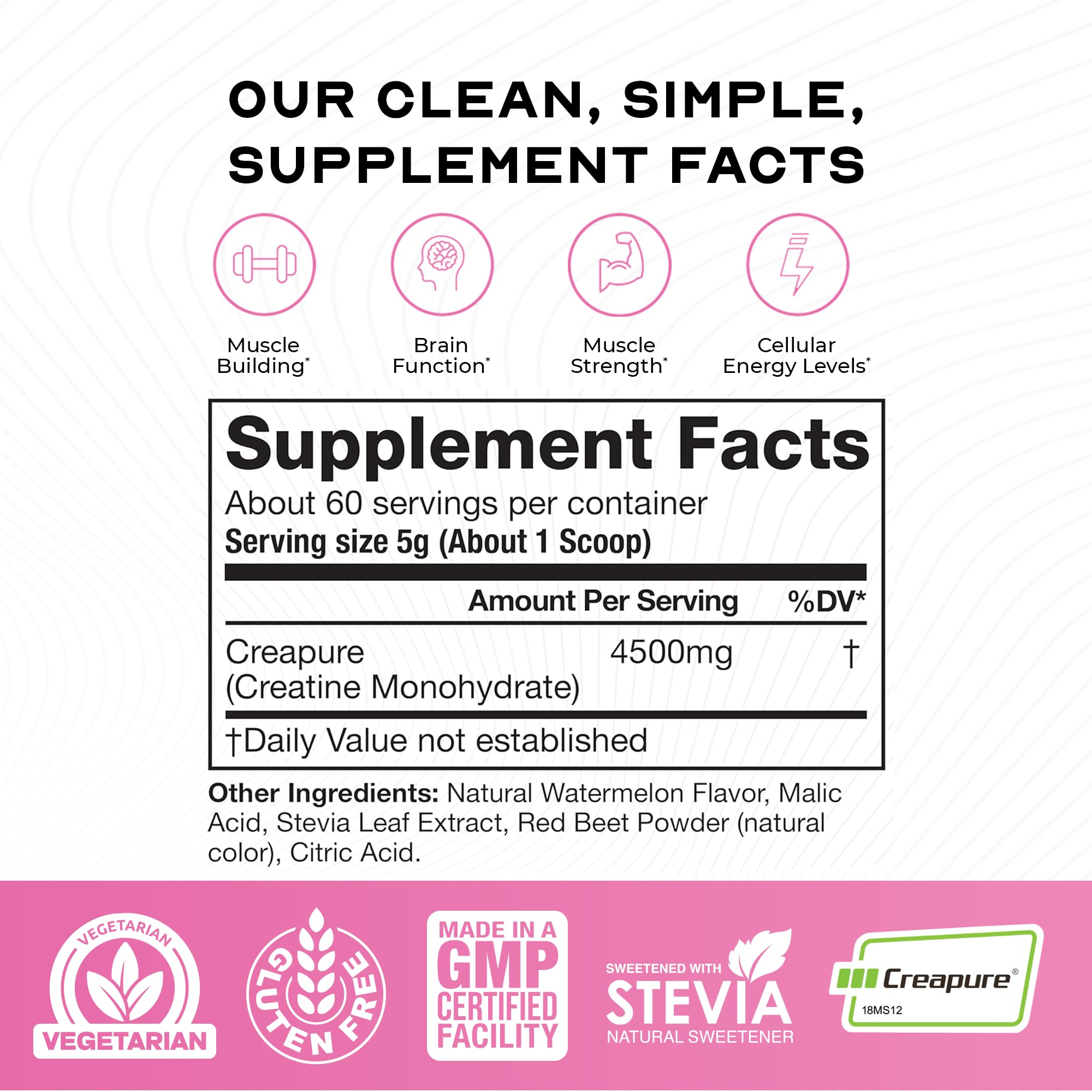 Muscle Feast Creapure Creatine Monohydrate Powder packaging