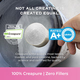 Muscle Feast Creapure Creatine Monohydrate Powder side view