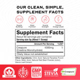 Muscle Feast Creapure Creatine Monohydrate Powder side view