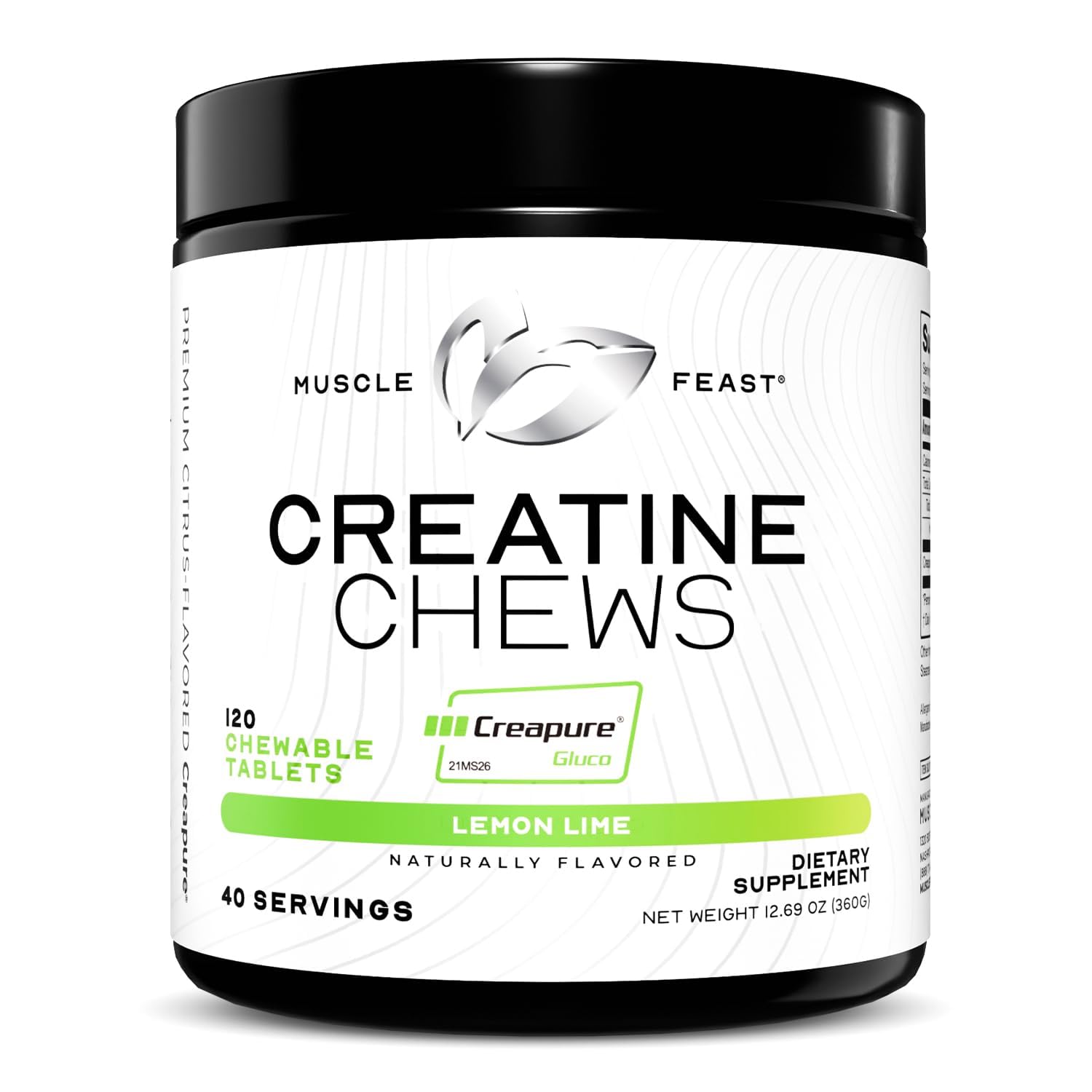 Muscle Feast Creatine Chews front view packaging