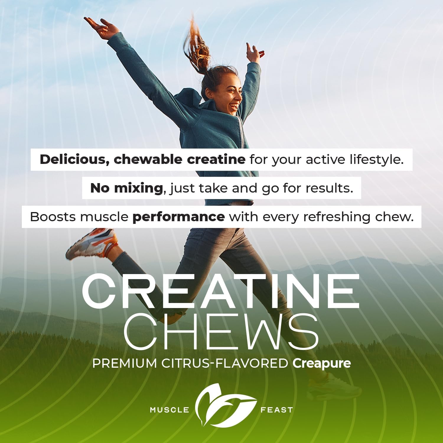 Muscle Feast Creatine Chews opened packaging
