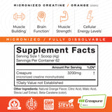 Muscle Feast Creatine Monohydrate 3200mg serving size measured