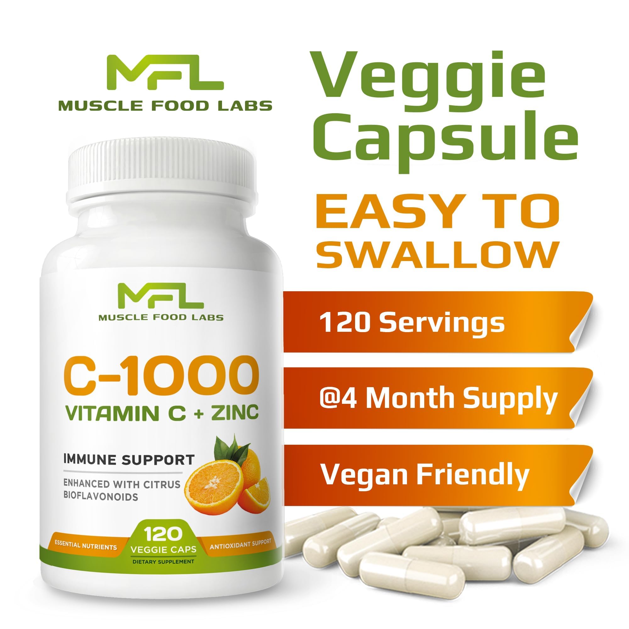 MUSCLE FOOD LABS Blended Vitamin & Mineral Supplement capsule close-up