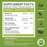 MUSCLE FOOD LABS Vitamin D3 & C Supplement bottle back view