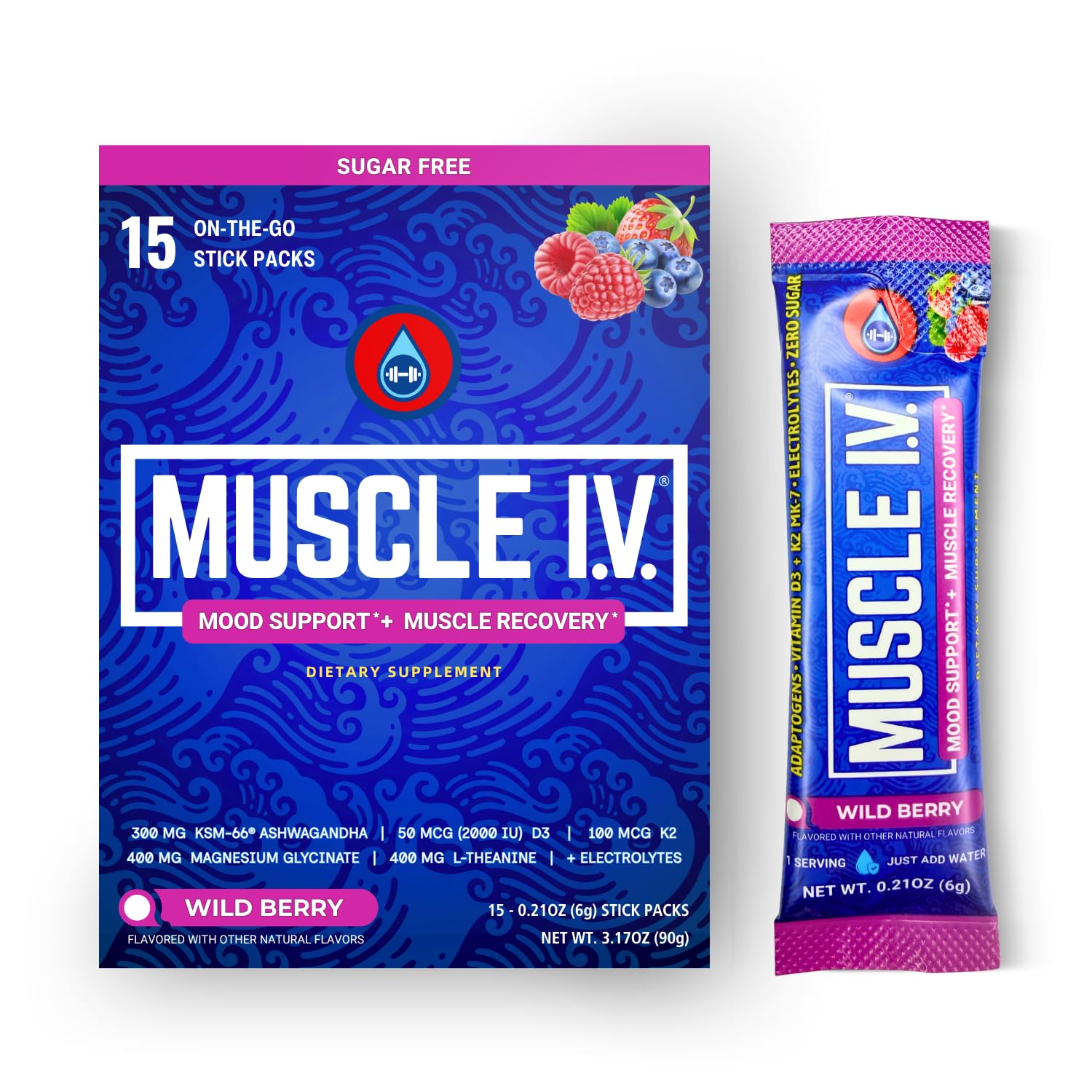Muscle I.V. Mood Support powder packet nutritional information