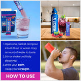 Muscle I.V. Mood Support powder packet with shaker