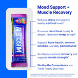 Muscle I.V. Mood Support powder packet with wild berry flavour