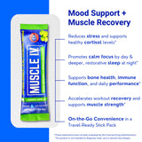 Muscle I.V. Mood Support powder packets with green apple flavour