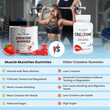Muscle Munchies Creatine Gummies packaging side view