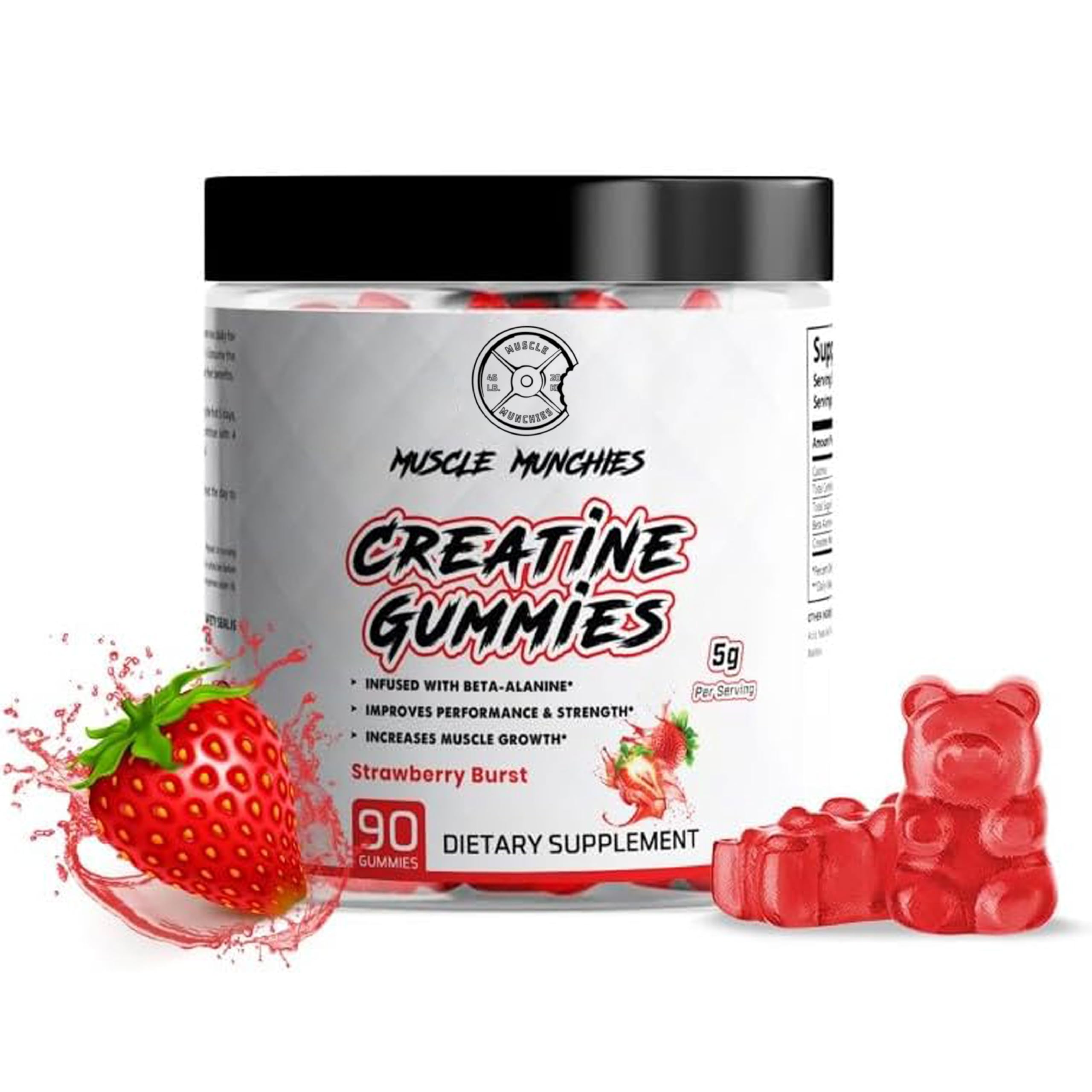 Muscle Munchies Creatine Monohydrate Gummies front view