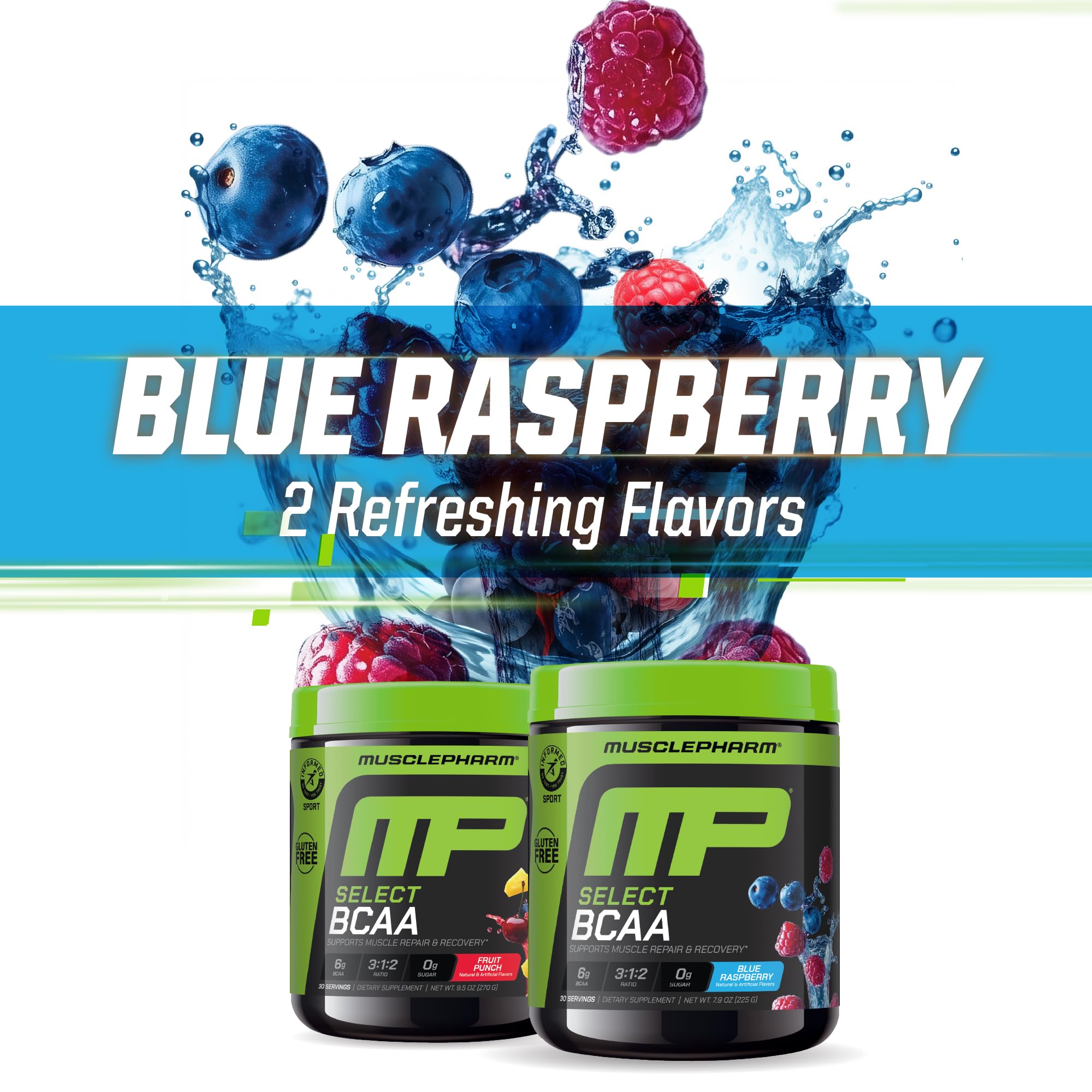 Muscle Pharm BCAA Powder Blue Raspberry serving size