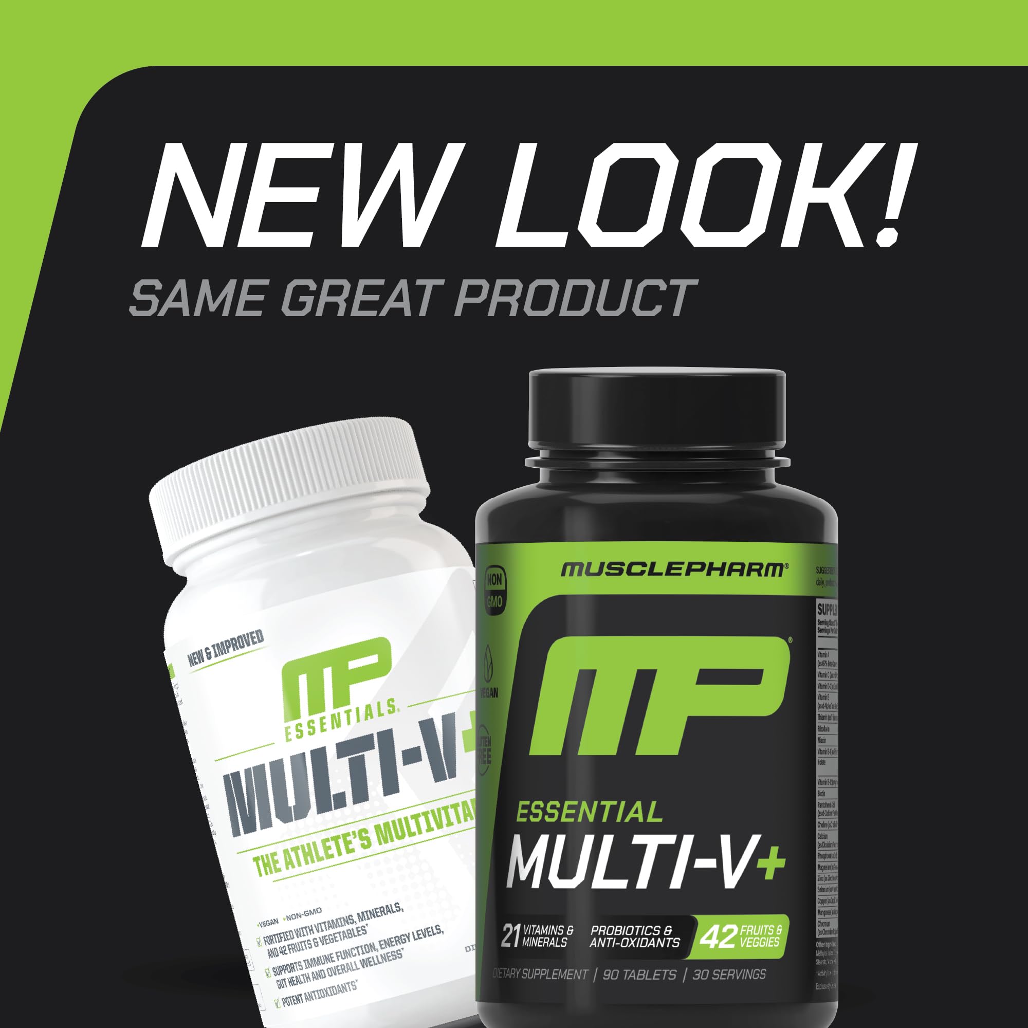 Muscle Pharm Essentials Multi-V+ Multivitamin side view