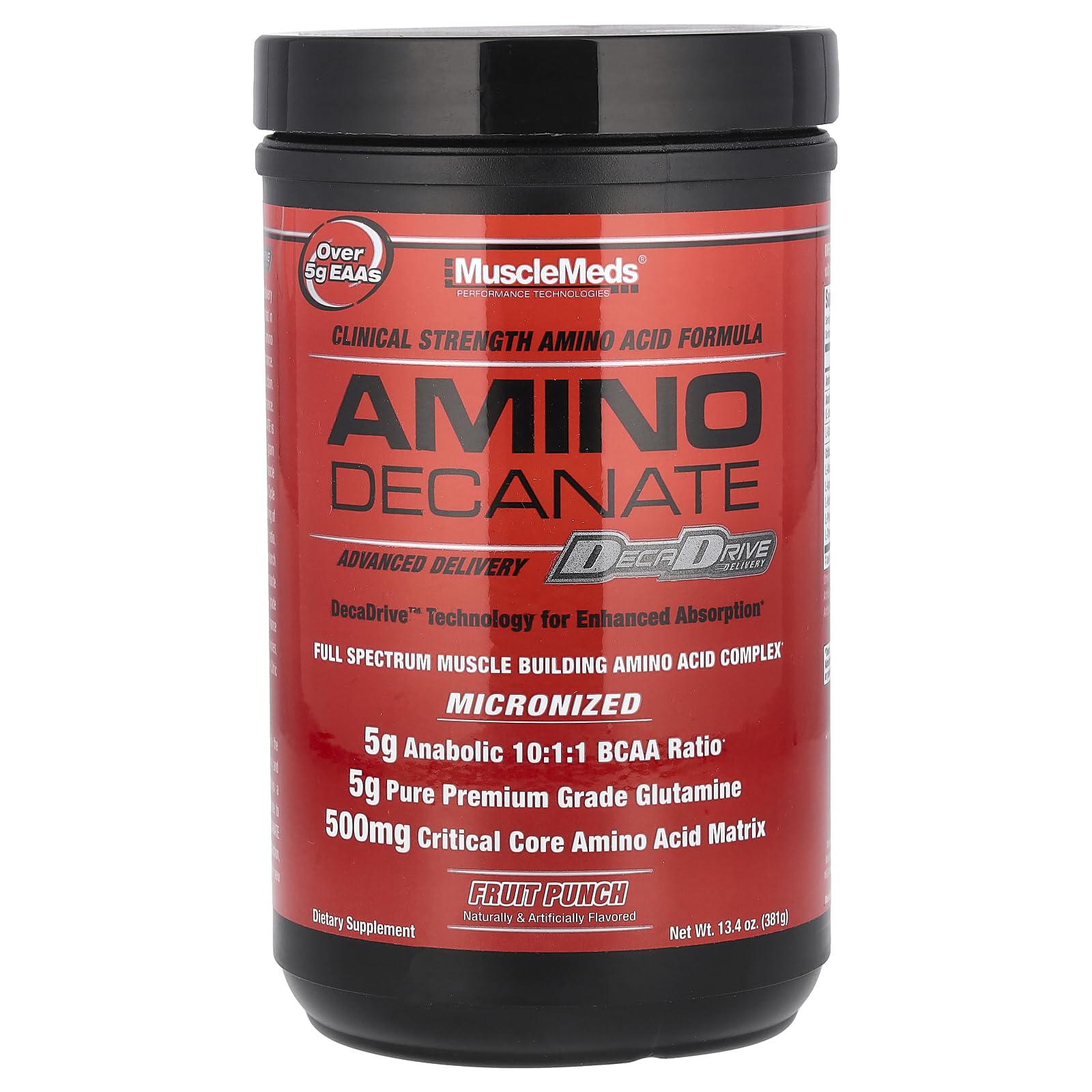 MuscleMeds Amino Decanate 360g front view with packaging