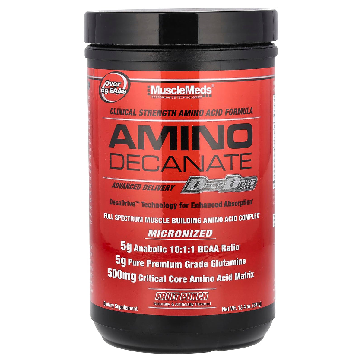 MuscleMeds Amino Decanate 360g front view with packaging