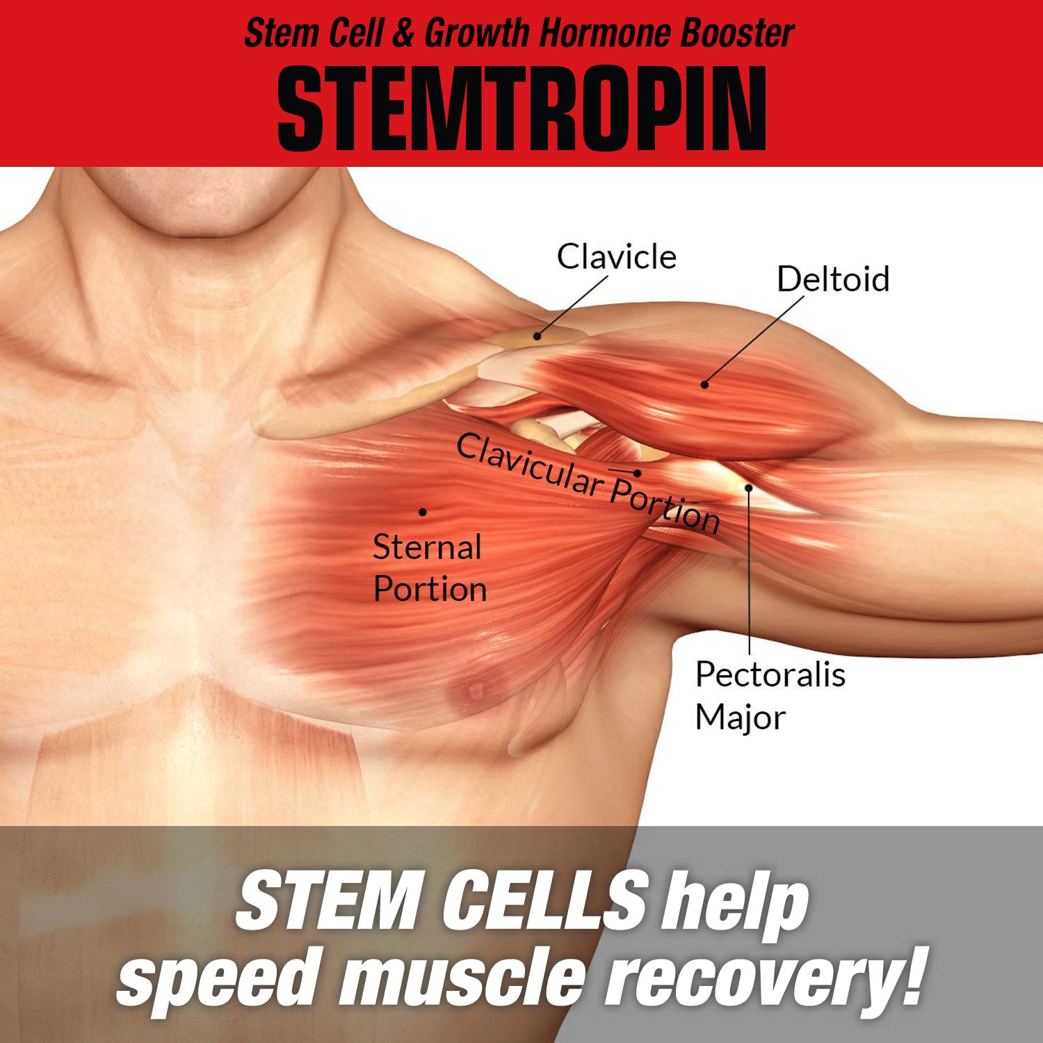 MuscleMeds STEMTROPIN lifestyle scene with a gym setting