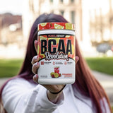 Musclesport BCAA Powder 500g back view with nutritional information