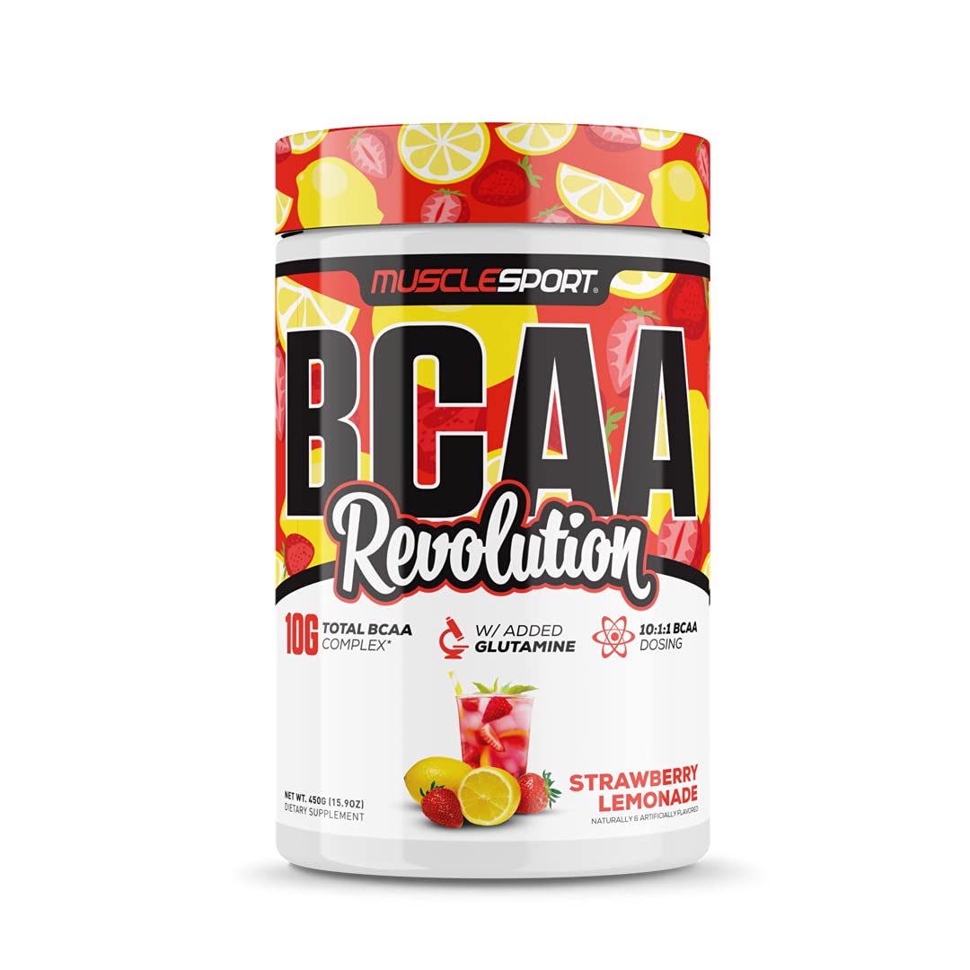 Musclesport BCAA Powder 500g front view with packaging