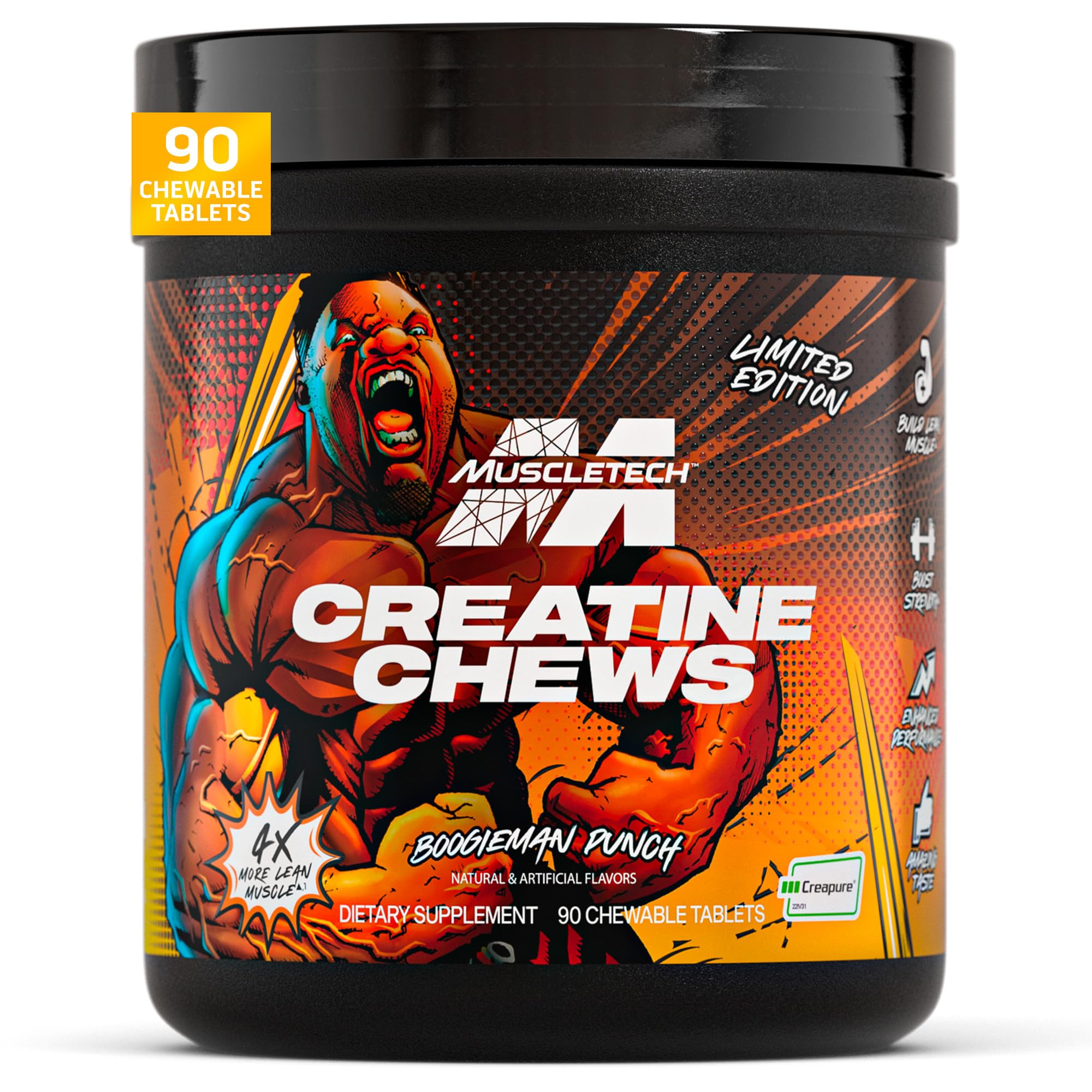 MuscleTech Creatine Chews Boogieman Punch front view