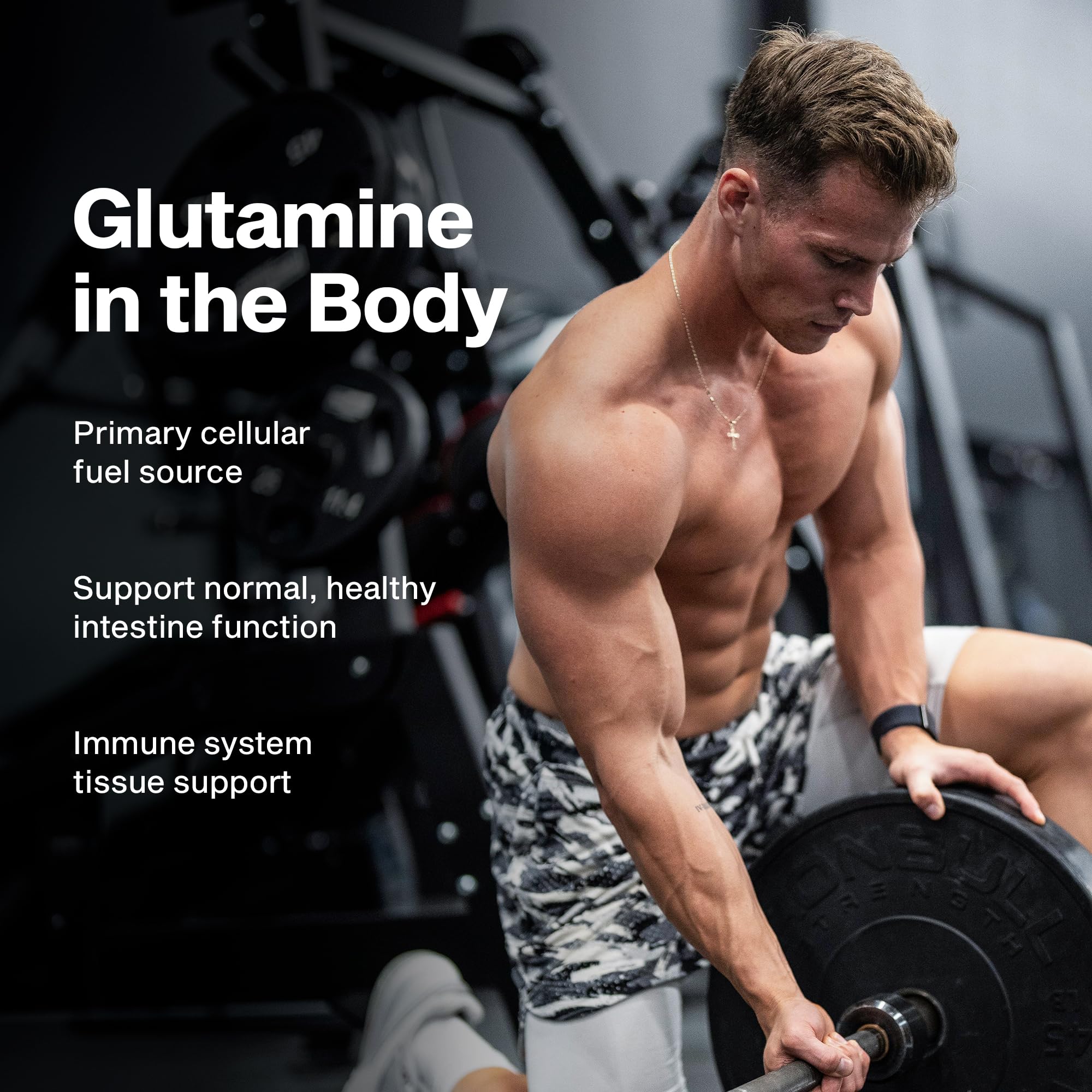 MuscleTech Platinum 100% Glutamine 373g scoop