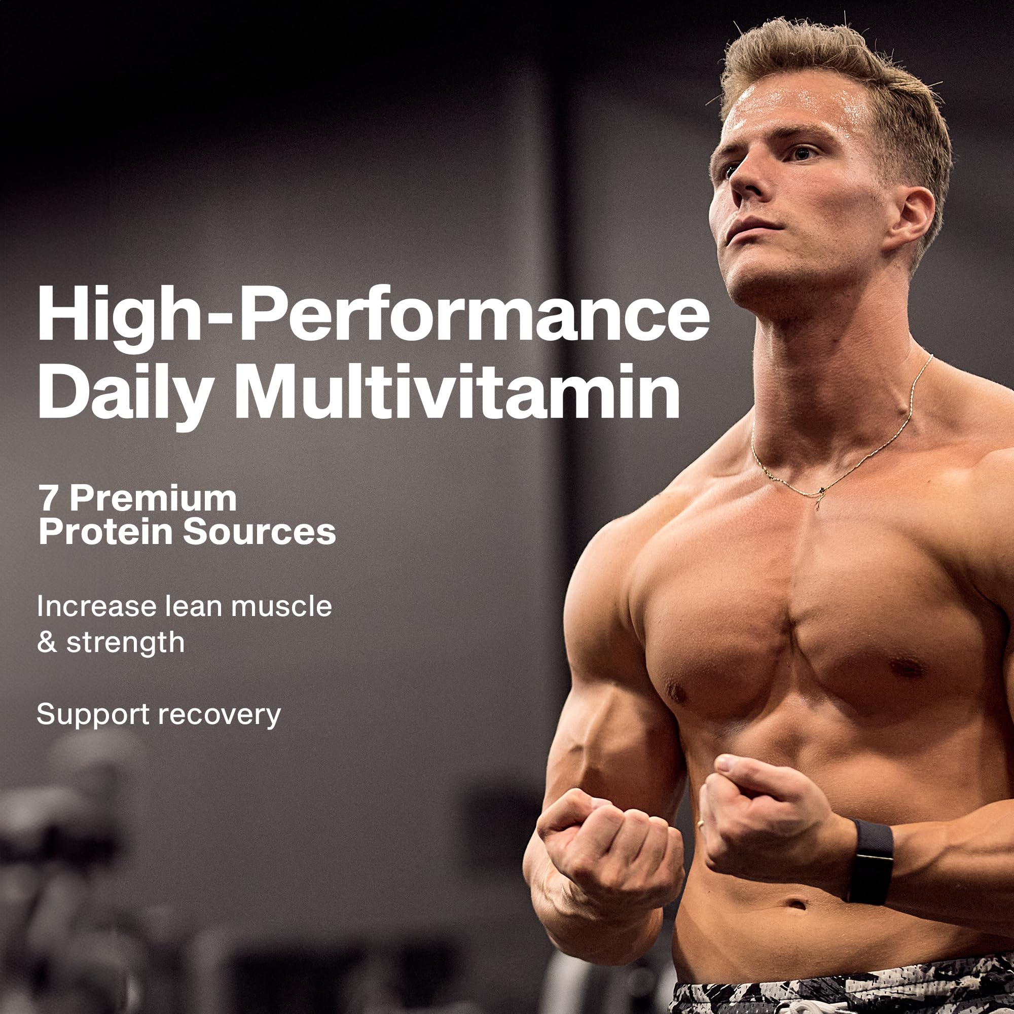 MuscleTech Platinum Multivitamin bottle side view