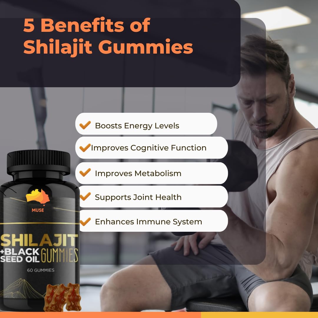Muse Celtic Minerals Shilajit Black Gummies side view