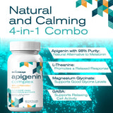 musebeam Apigenin Capsules with a measuring spoon