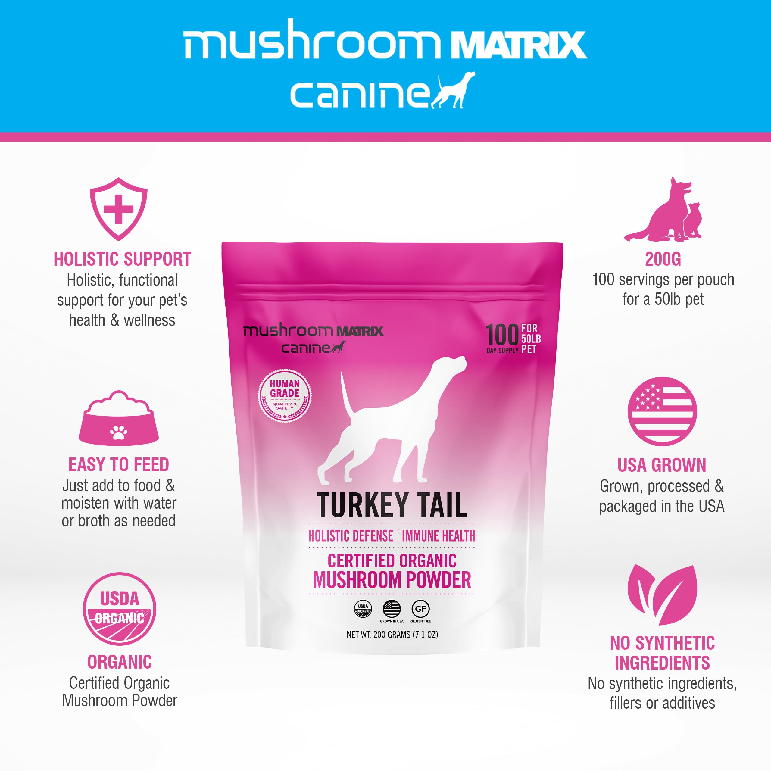 Mushroom Matrix Turkey Tail Mushroom Powder scoop and powder close-up