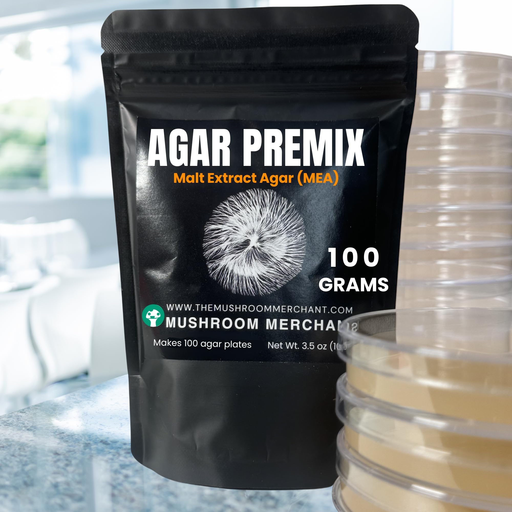 Mushroom Merchant Malt Extract Agar 100g side view