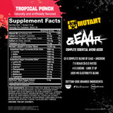 Mutant BCAA Supplement 420g back view with ingredient list