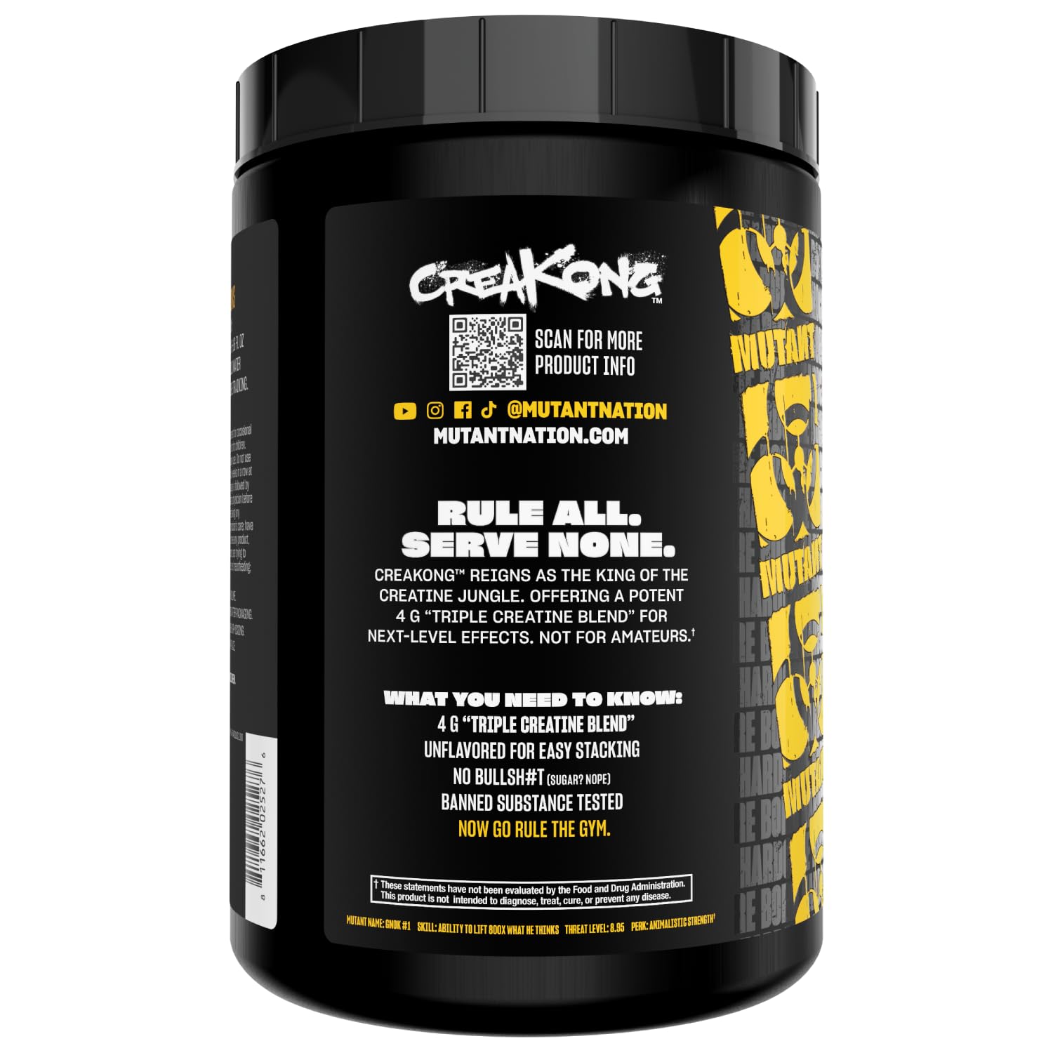 Mutant CREAKONG Creatine Powder serving suggestion