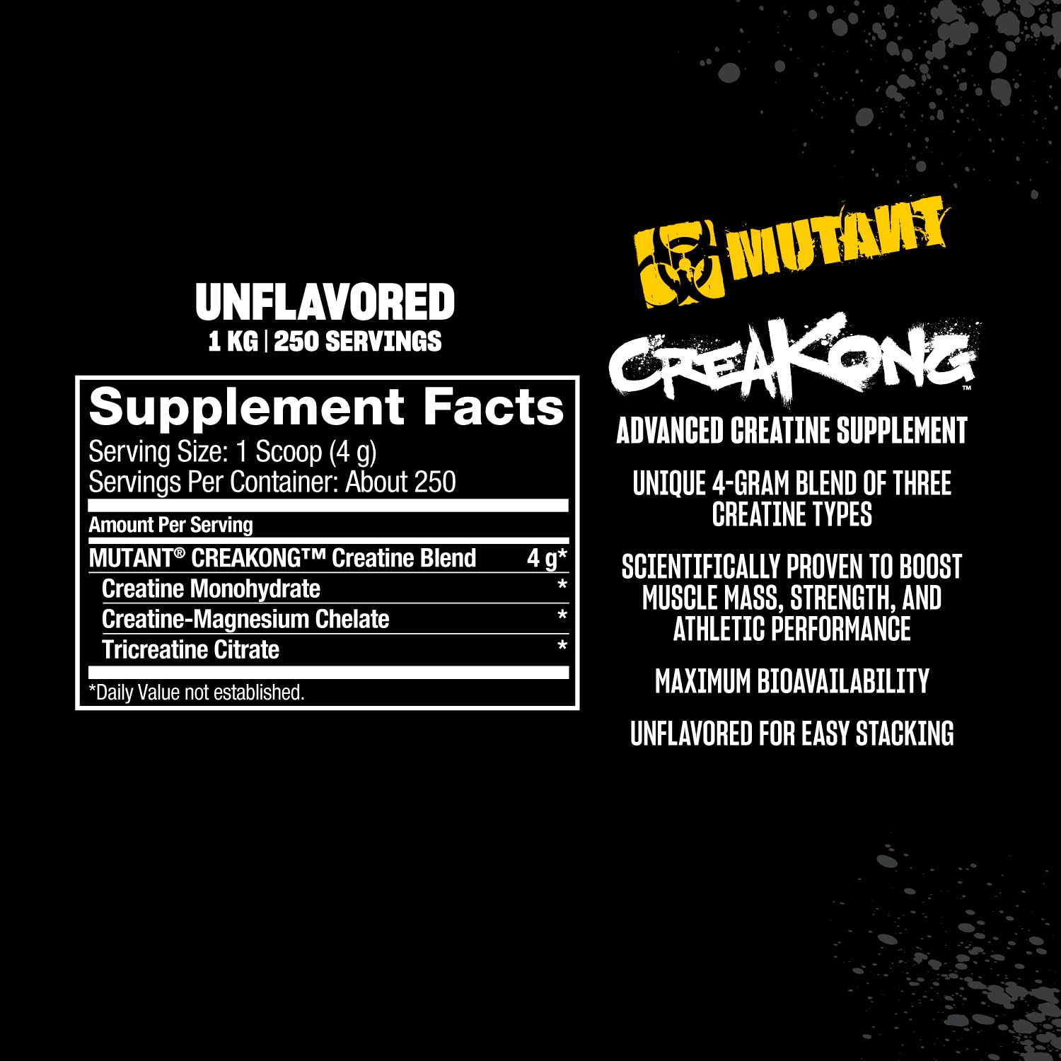 Mutant CREAKONG Creatine Powder unflavoured powder