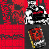 Mutant Creatine Monohydrate Powder close-up of label