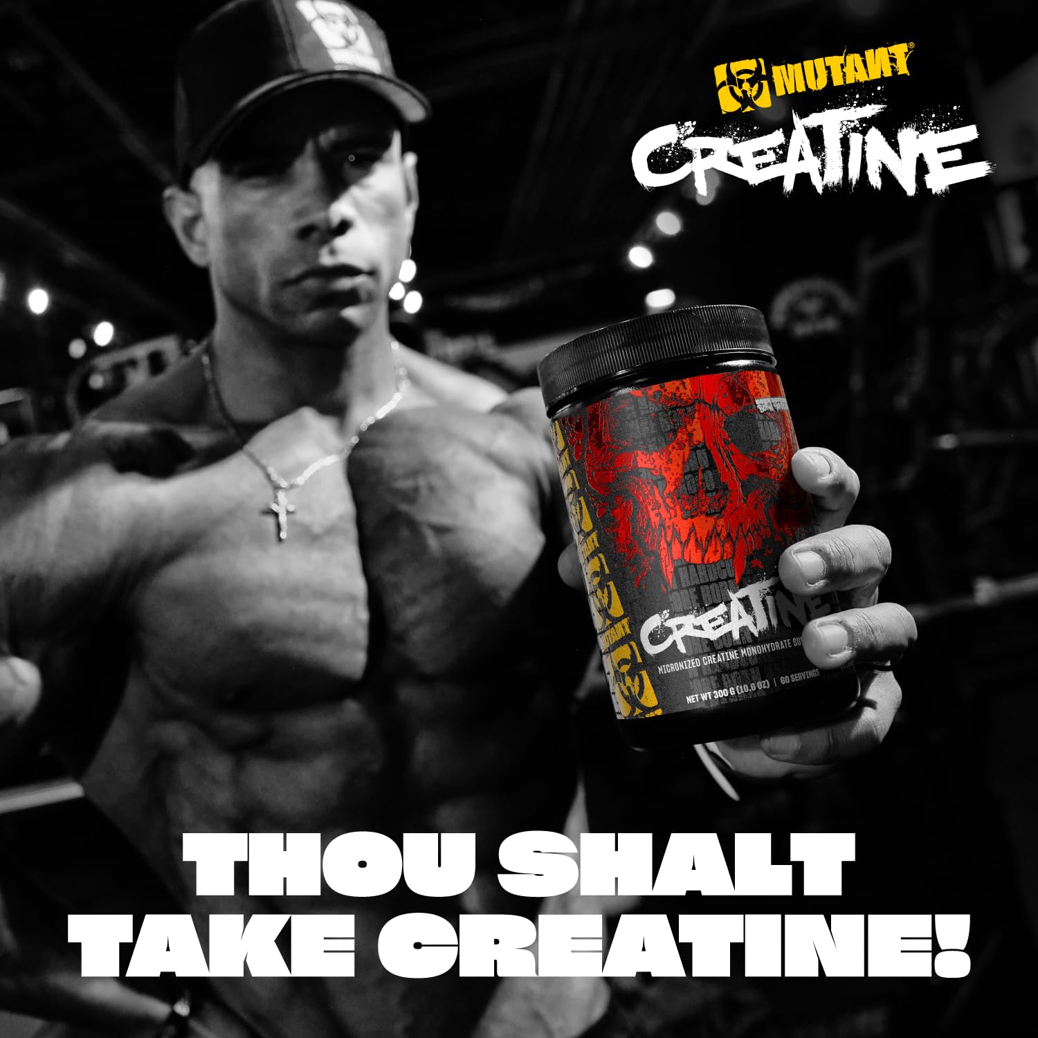 Mutant Creatine Monohydrate Powder packaging side view