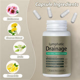 Muudee Lymphatic Support Capsules back view with ingredients