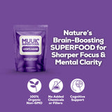 MUUK' SUPERFOODS Lion's Mane Mushroom Powder in a bowl