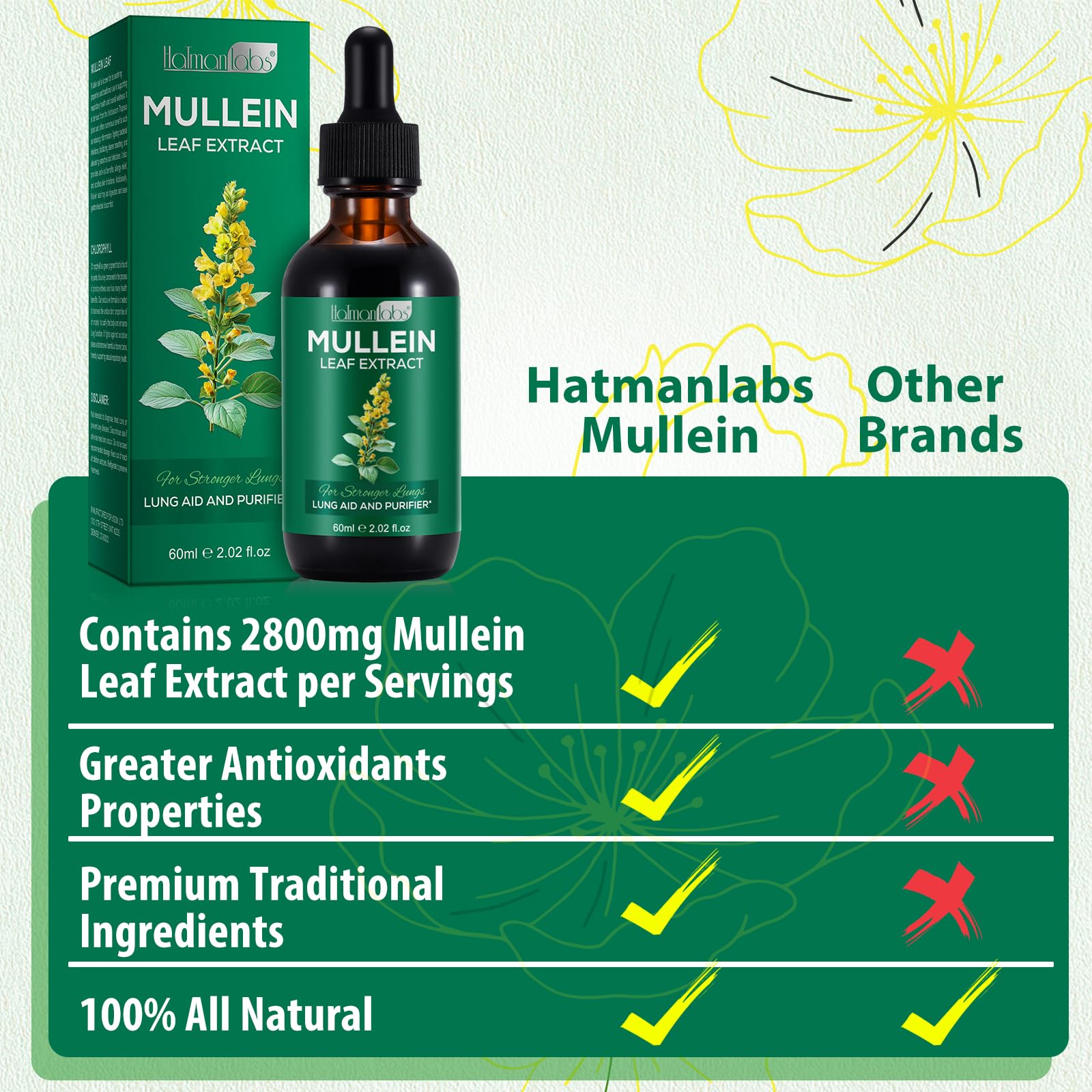 MXCZBSM Mullein Leaf Extract 310g in lifestyle setting