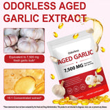 MXCZBSM Organic Garlic Capsules bottle on a wooden table
