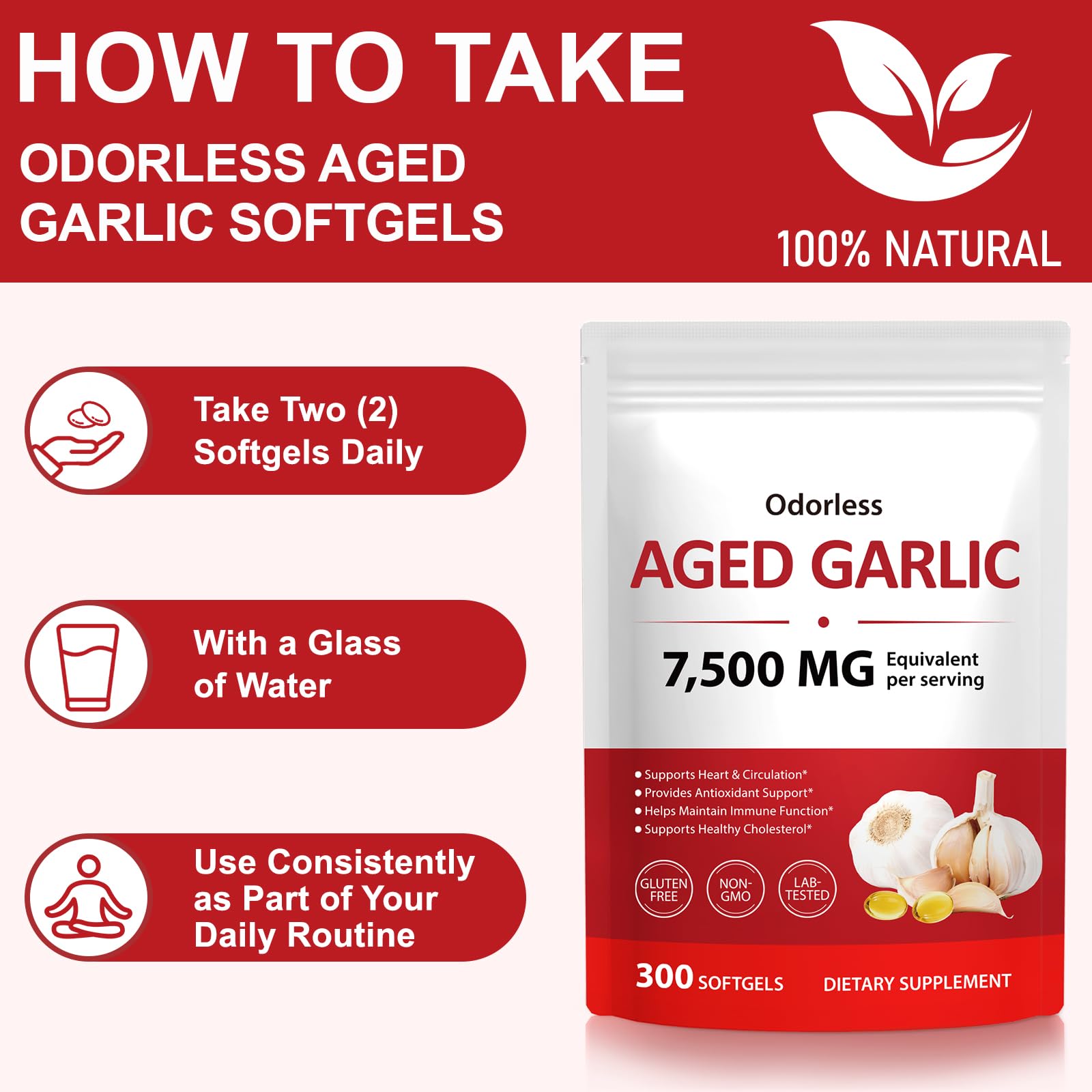 MXCZBSM Organic Garlic Capsules packaging details