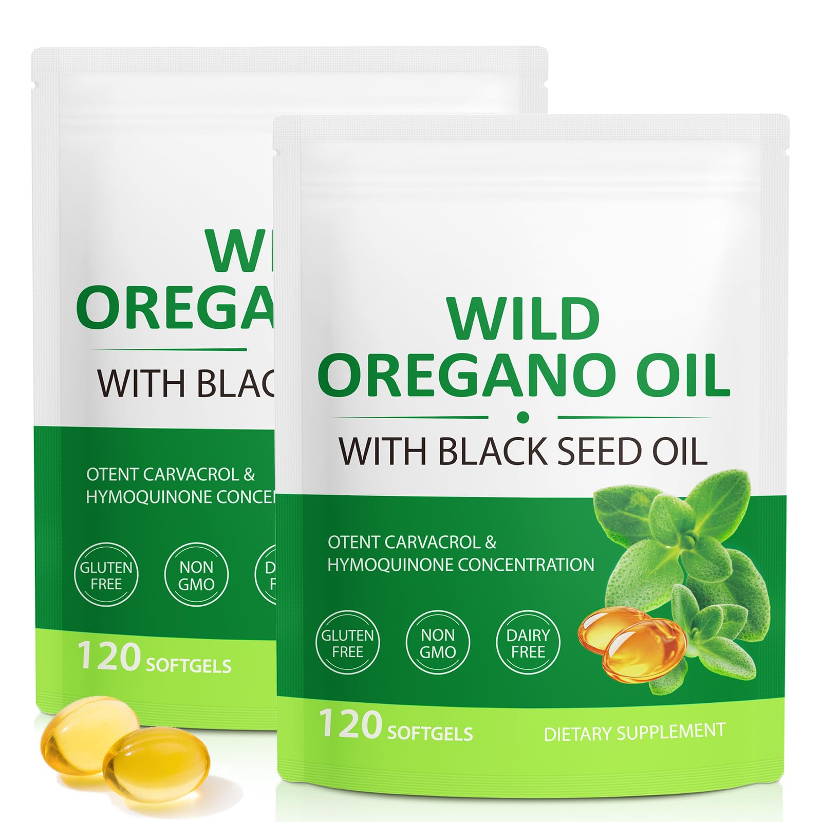 MXCZBSM Organic Oil of Oregano Softgels bottle front view