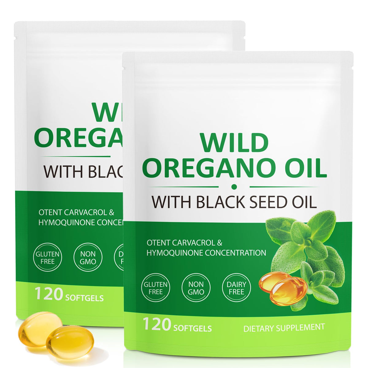 MXCZBSM Organic Oil of Oregano Softgels bottle front view