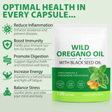 MXCZBSM Organic Oil of Oregano Softgels on a wooden table