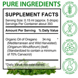 MXCZBSM Organic Oregano Oil Liquid Drops bottle side view