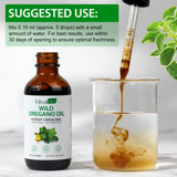 MXCZBSM Organic Oregano Oil Liquid Drops in a glass of water
